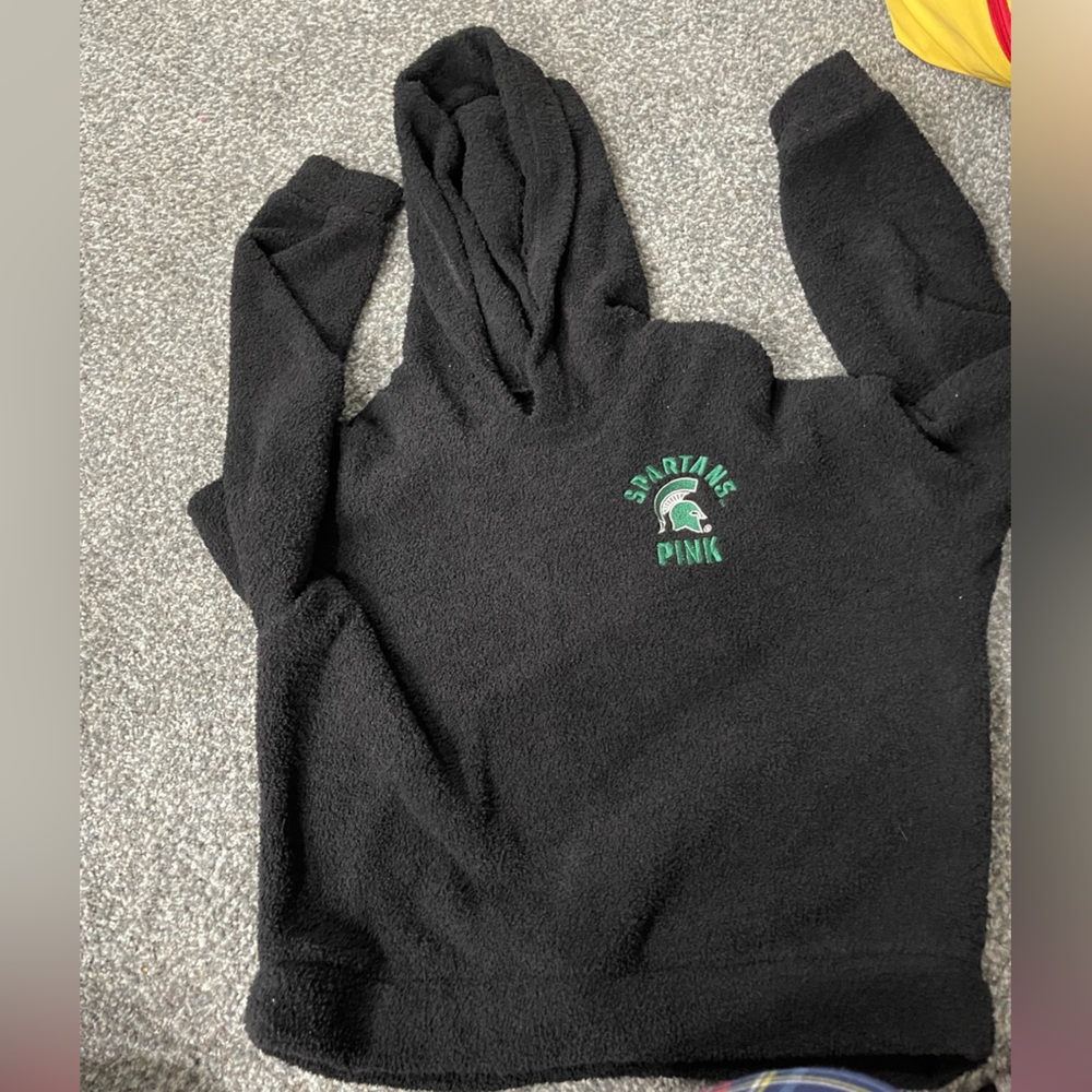 Black PINK MSU cropped hoodie